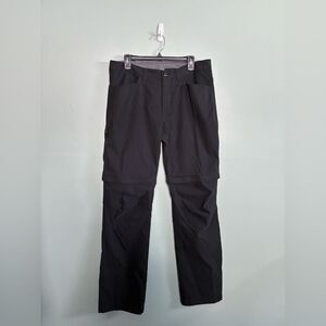Eddie Bauer BLACK Convertible Hiking Tech Pants Men's 36x34 Outdoors Stretch